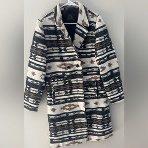 STS Ranchwear Women's Tribal Pattern Coat - Black, Brown, Cream